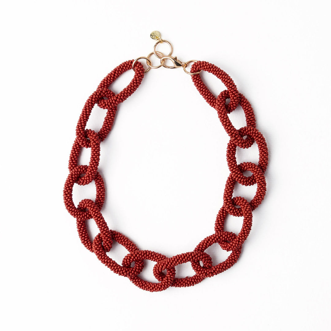 Chain Link Beaded Necklace