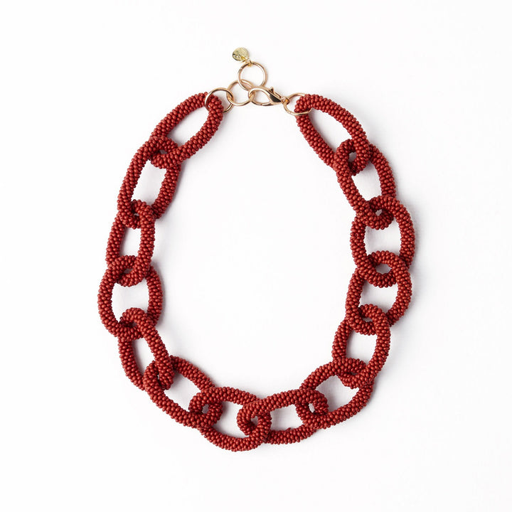 Chain Link Beaded Necklace