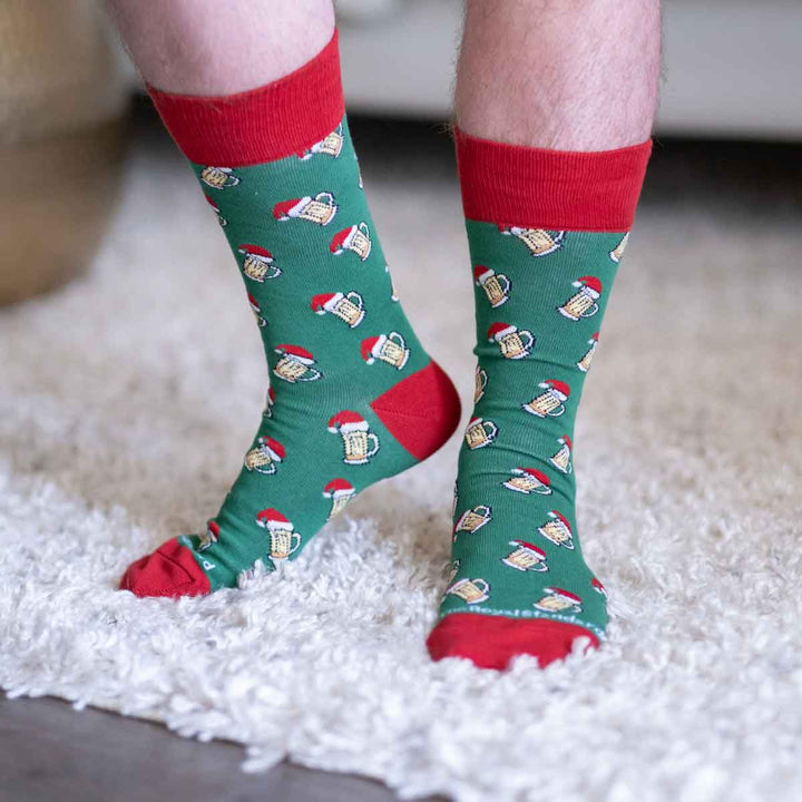 Men's Christmas Beer Cheers Socks - One Size
