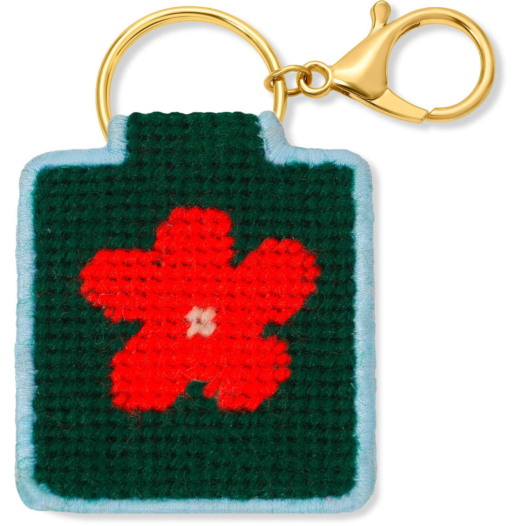 Flower Needlepoint Keychain Kit