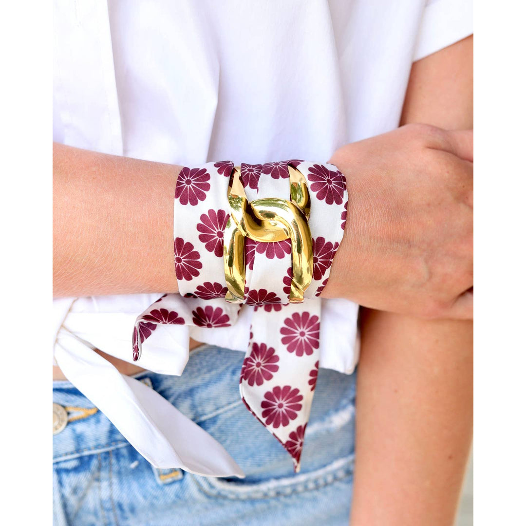 Maroon Scarf Bracelet