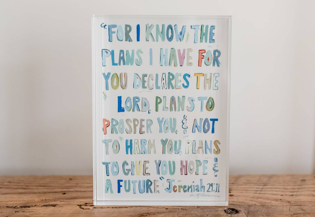 "Jeremiah 29:11" Acrylic Shelf Sitter