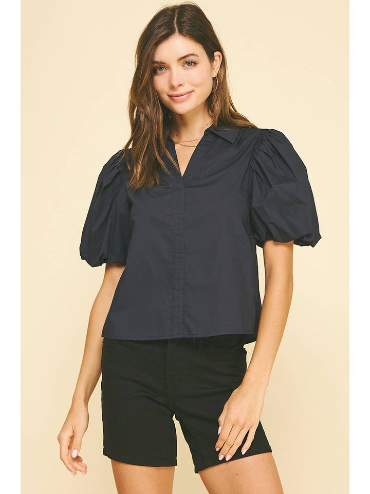 Bubble Sleeve Blouse