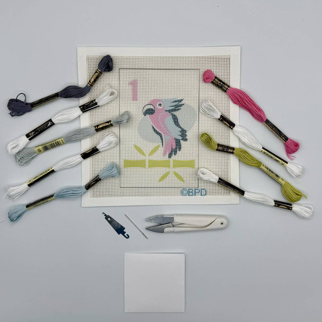 Mahjong Bird Bamboo Needlepoint Kit
