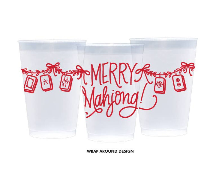 Merry Mahjong Christmas Cups & Napkins