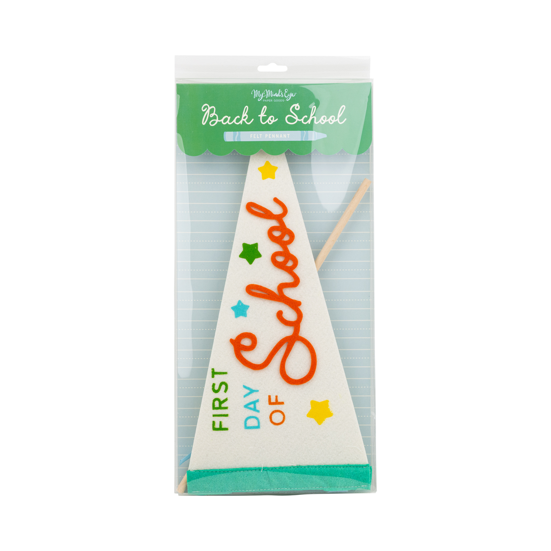 Bright First Day Felt Pennant