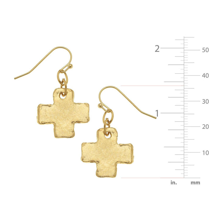 Gold Cross Earrings