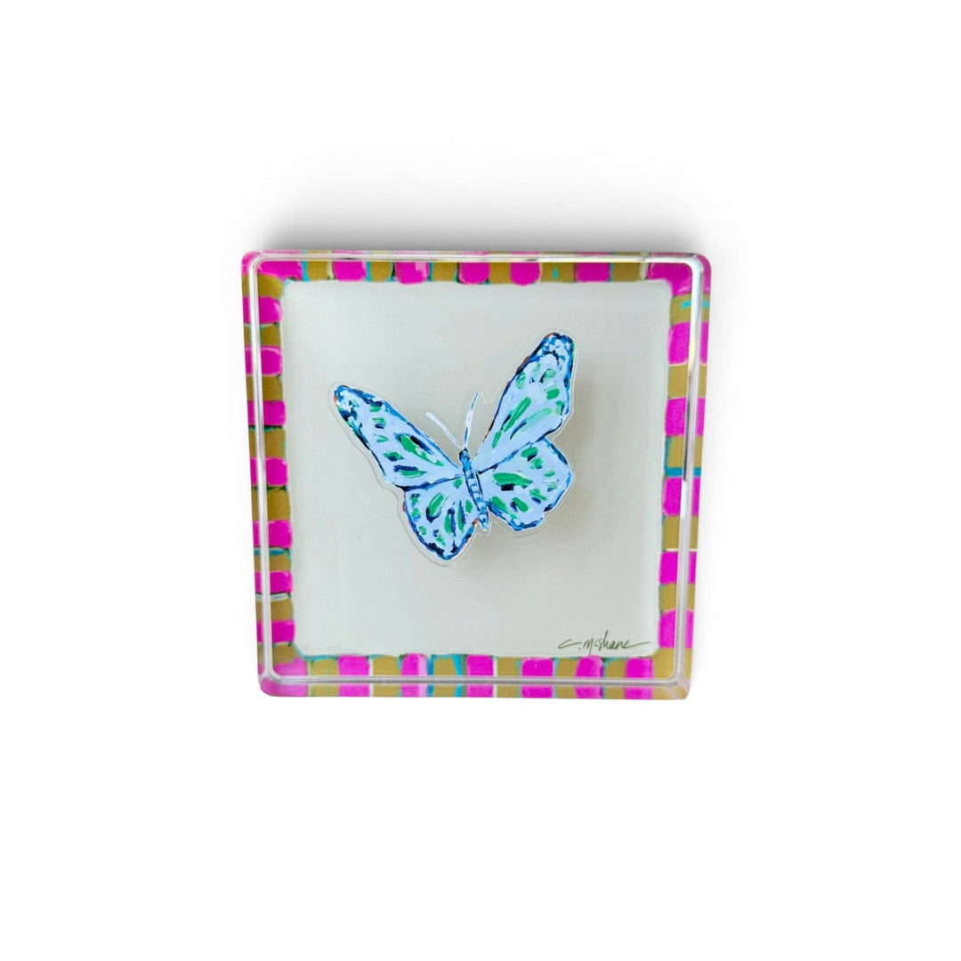 Butterfly Dark Blue Acrylic Magnet