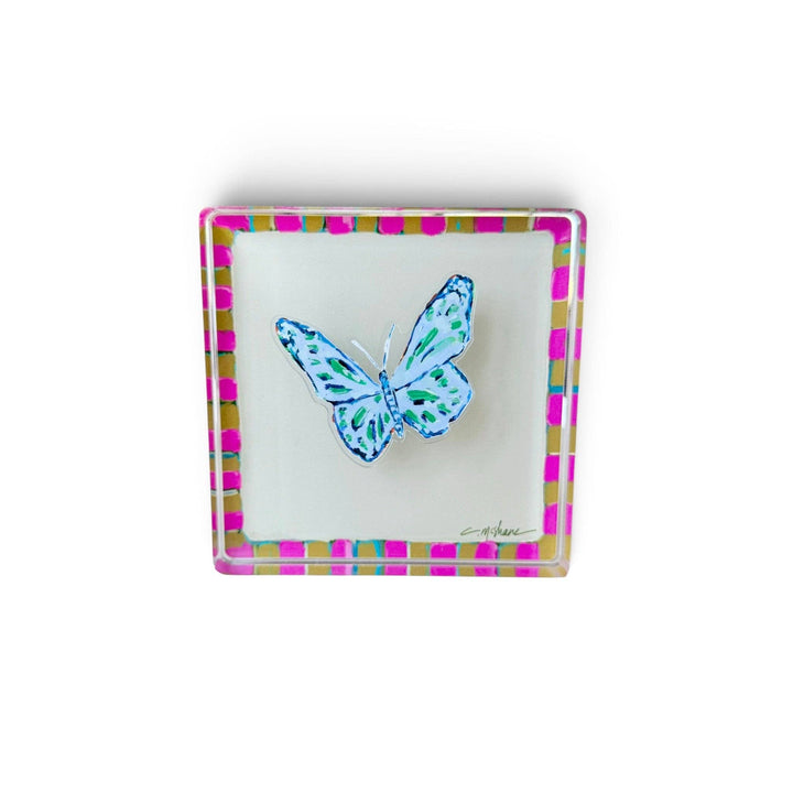 Butterfly Dark Blue Acrylic Magnet