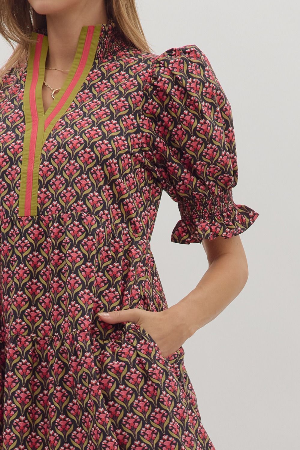 Natalie Block Print Dress