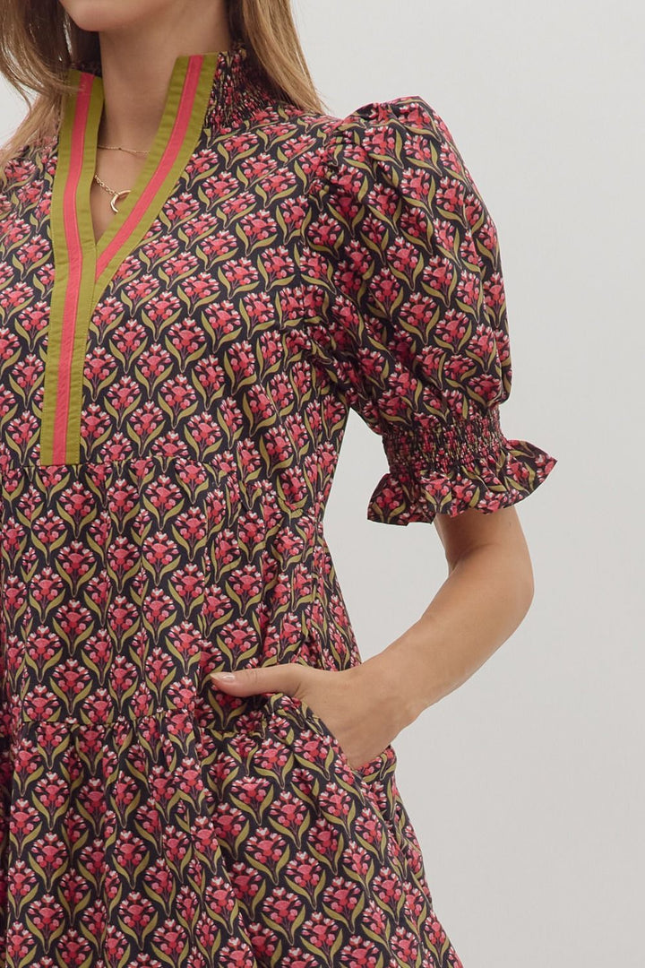 Natalie Block Print Dress