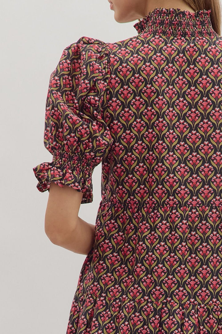 Natalie Block Print Dress