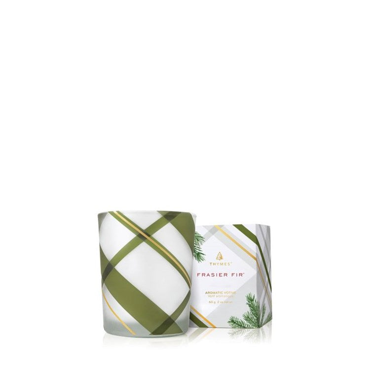 Frasier Fir Frosted Plaid Poured Candle