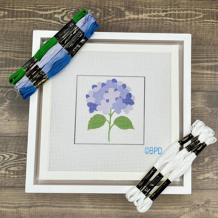 Blue Hydrangea Needlepoint Kit