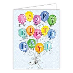 Happy Birthday! Colorful Bunch of Balloons Greeting Card