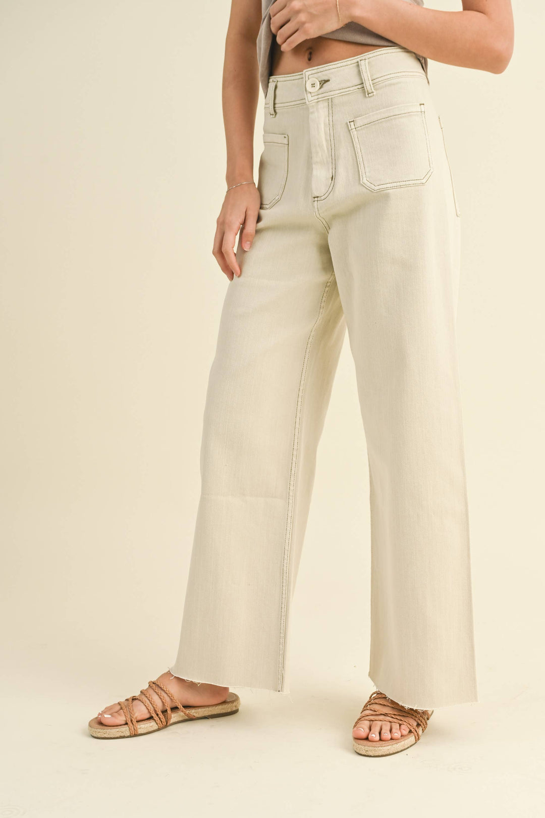 Straight Wide Leg Pants