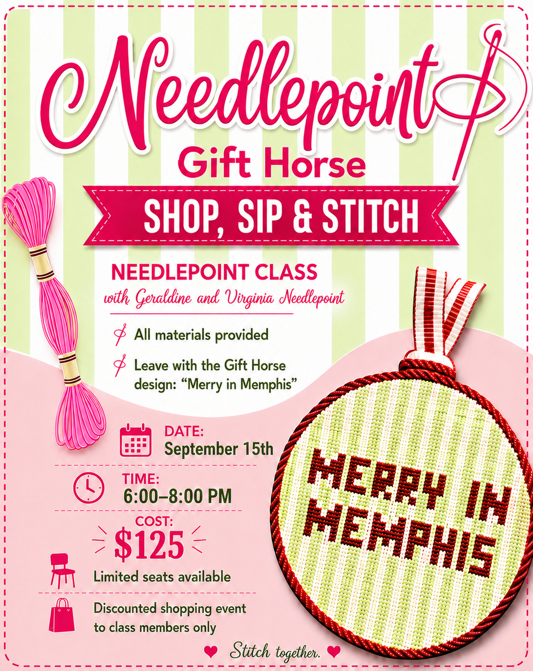 Needlepoint Night Class - Sept. 15th