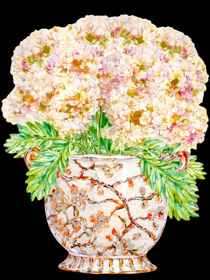 Hydrangeas Ginger Jar Door Hanger