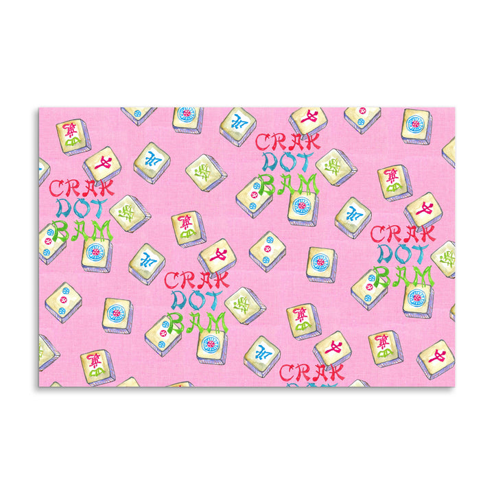Colorful Mahjong Tiles Paper Placemats