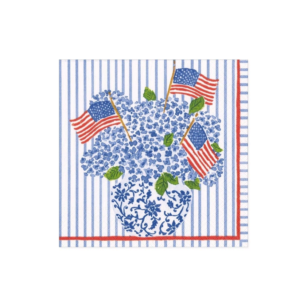 Flags and Hydrangeas Napkins