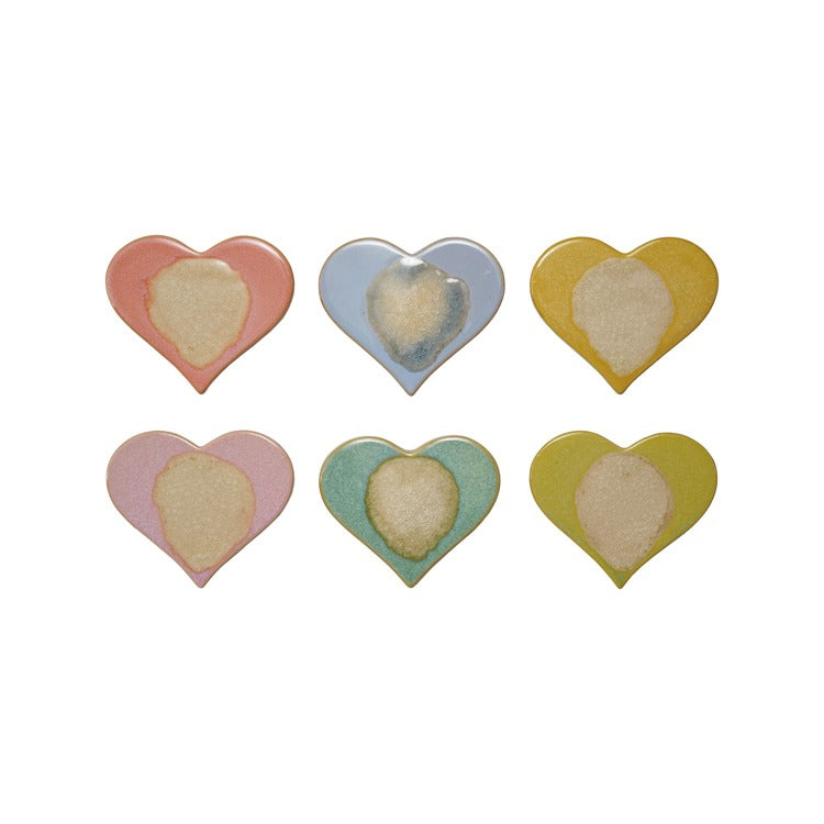 4-1/4"L Stoneware Heart Shaped