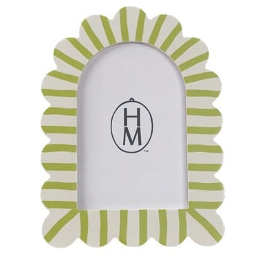 Striped Scalloped Photo Frame