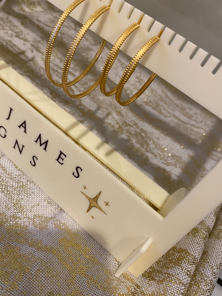 Tatum James Lynda Dotted Hoops