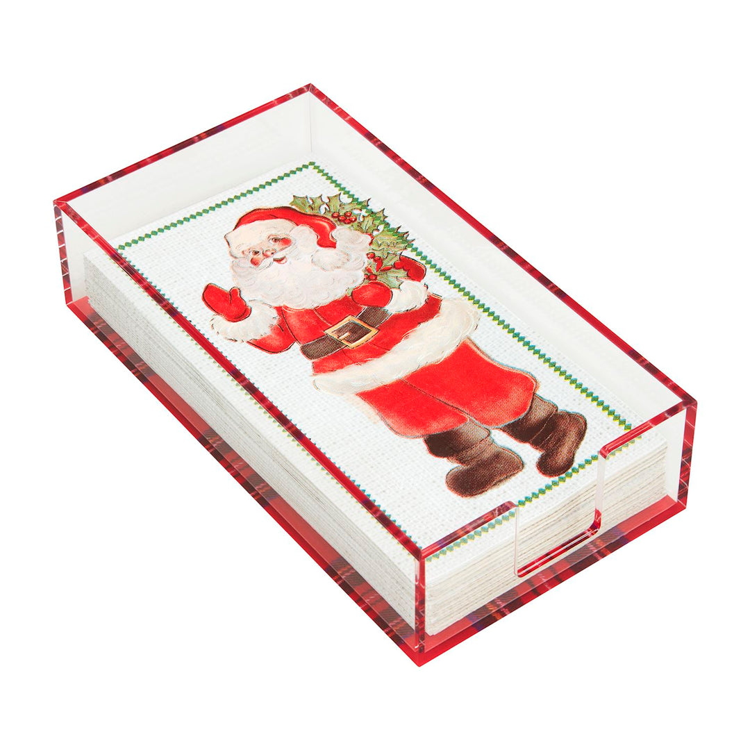 Santa Napkin and Holder Set