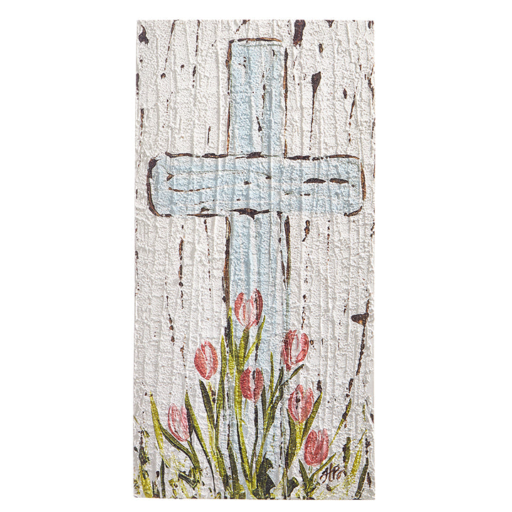 Cross Textured Wood Wall Art 19.5"