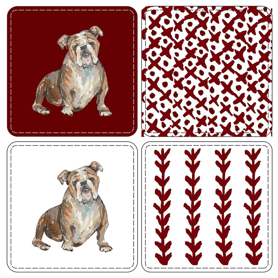 Game Day Bulldog in Starkville Coasters Set/4