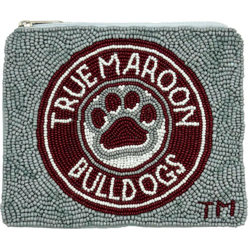 Collegiate Beaded Coin Pouch