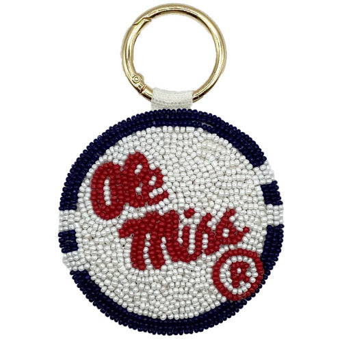 Collegiate Beaded Keychain