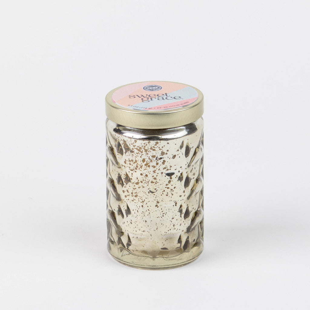 Sweet Grace Mercury Glass Candle