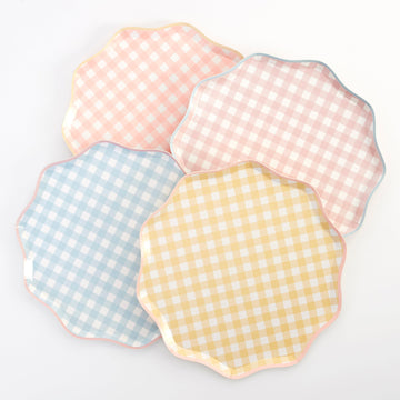 Gingham Plates