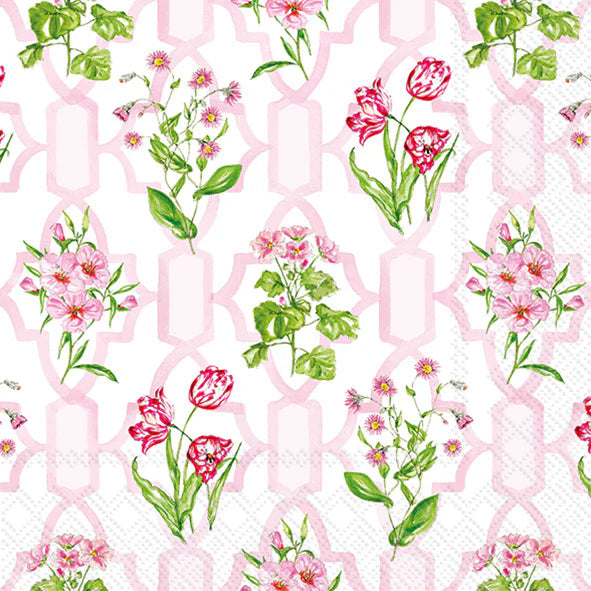 Pink Trellis Napkin