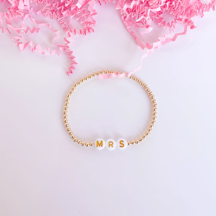 Mrs. Gold Beaded Bracelet