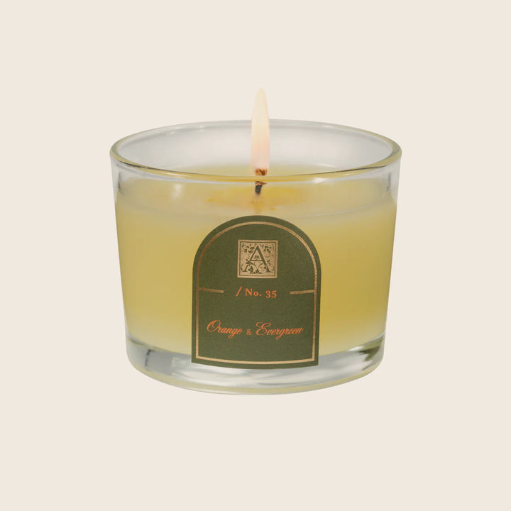 Orange & Evergreen Candles