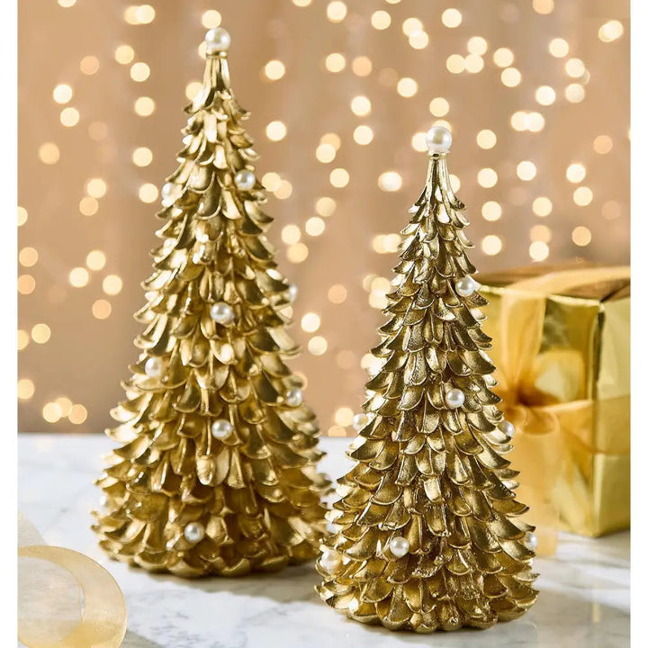 Gold Trees with Pearl Accents