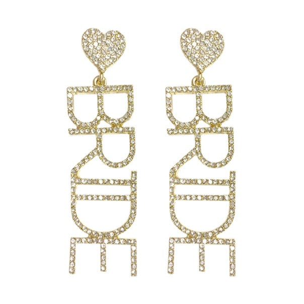 Rhinestone Bride Earring