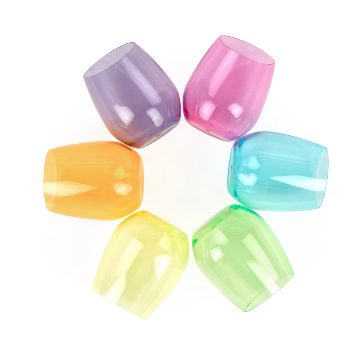 Color Acrylic Stemless Wine Glasses