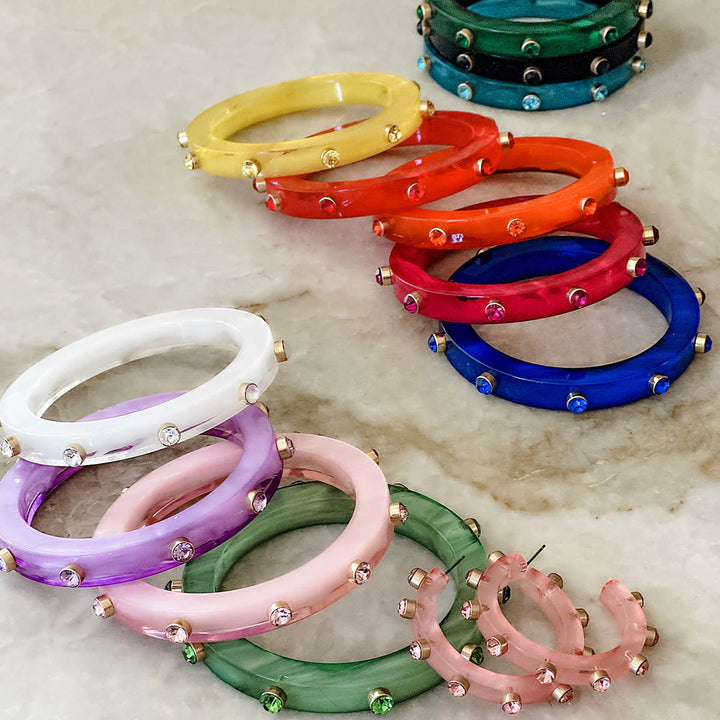 Resin & Rhinestone Bangle