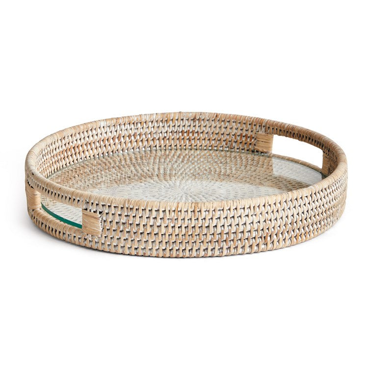 Rattan Round Serving Platter